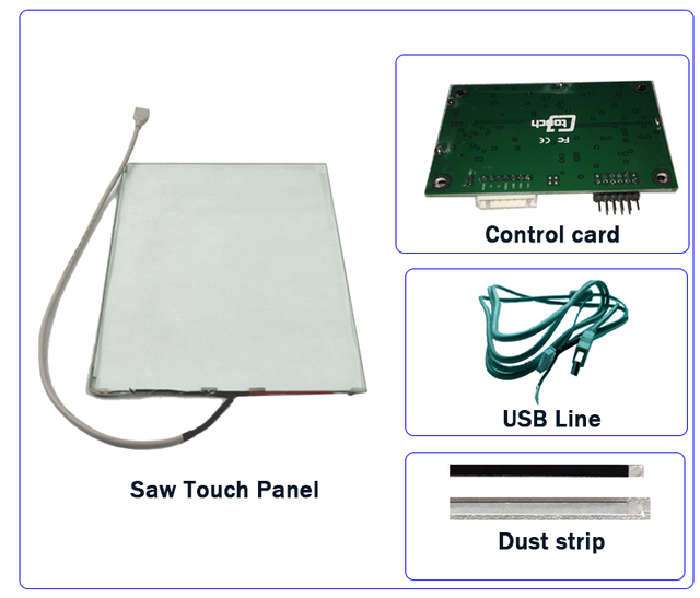 17 Inch Surface Acoustic Wave SAW Touchscreen Sensor for Kiosk/ATM