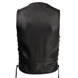Chaleco de Cuero Vacuno Premium para Hombre, Estilo Motero, Sin Mangas, Prenda Exterior de Moda, Logotipo Personalizado, Venta al Por Mayor - Product Image 2