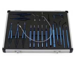 Ensemble de 21 instruments de chirurgie ophtalmique de la cataracte en acier inoxydable de haute qualité, certifié CE - Product Image 1