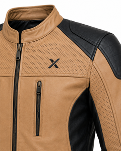 Blouson de moto en cuir d'été |   Imprimé respirant |   Noir Tan Bleu Glacé Rouge |   Fabricant OEM ODM |   Vêtements de course | - Product Image 4