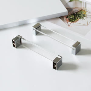Tiradores de Gabinete Tradicionales de Acrílico Transparente con Base de Aleación de Zinc en Forma de Barra, Perillas Duraderas para Cajones de Cocina y Cómodas - Product Image 5