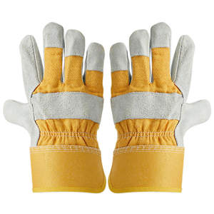 Guantes de Trabajo de Cuero Vacuno de Primera Calidad, Doble Palma, Seguridad Industrial, Venta al Por Mayor, Servicio OEM Disponible - Product Image 4