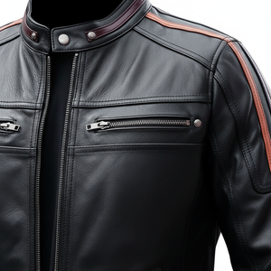 เสื้อแจ็คเก็ตหนังแกะแท้สำหรับฤดูหนาวรุ่นล่าสุด แบบ unisex ดีไซน์มืออาชีพ สวมใส่สบาย กันน้ำ กันลม เป็นมิตรกับสิ่งแวดล้อม พร้อมลายตัวอักษร - Product Image 4