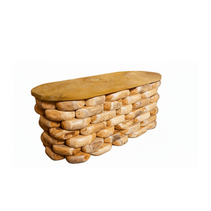 Table basse ARTERRA en racine de teck de qualité supérieure - Design artisanal rustique moderne et naturel, meubles pour la maison - Product Image 1