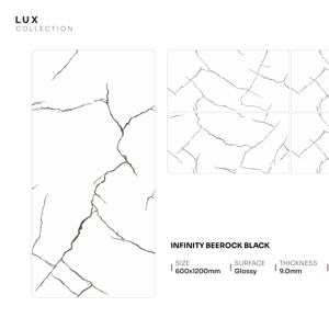 Loseta Decorativa Moderna Premium Harmony Glow Gloss, Formato Porcelanato 600x1200mm 60x120cm 24x48 Pulgadas - Product Image 1