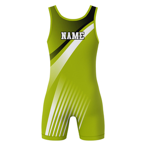 Combinaison de lutte personnalisée pour hommes, impression par sublimation, spandex/polyester 240g, poids léger, logo frontal, coupe ajustée - Product Image 3