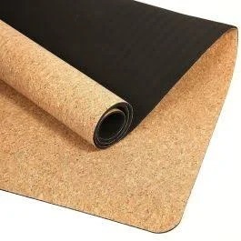 Tapete de Yoga de Corcho y Caucho de 5 mm, Superficie de Corcho Natural Antideslizante, Tapete Grueso para Ejercicios de Yoga, Pilates, Estiramiento, Gimnasio, Entrenamiento en Casa - Product Image 2
