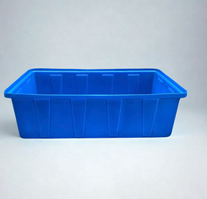 Réservoir en plastique HDPE rectangulaire durable et recyclable K1100 pour la teinture textile industrielle et le stockage à froid - Conteneur écologique de 1100 L - Product Image 3