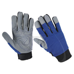 Venta al por mayor de guantes de cuero para automóviles de calidad estándar de Pakistán Guantes de mecánico en guantes de seguridad mecánicos de cuero sintético - Product Image 1