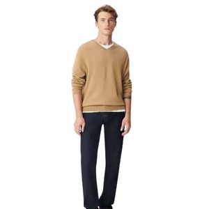 Pull en tricot à col en V pour homme, manches longues, décontracté, chaud, doux, tricot tendance, logo personnalisé, fabricant OEM, vente en gros - Product Image 4