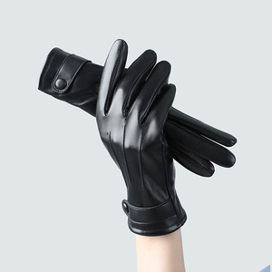 ถุงมือหนังสีดำแบบเรียบง่ายสำหรับสวมใส่ลำลองในฤดูหนาว - Product Image 6