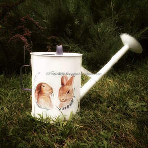 Belle boîte d'eau galvanisée florale en émail pour les installations de jardin rustiques décor de ferme ou soin des plantes d'intérieur - Product Image 2