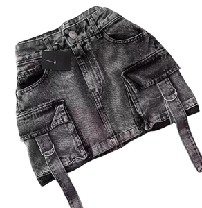 Shorts de Mezclilla Lavada para Mujer, de Alta Calidad y Bajo Precio, Estilo Casual Vintage de Verano, Corte Recto, Transpirables, Poliéster/Algodón - Product Image 1