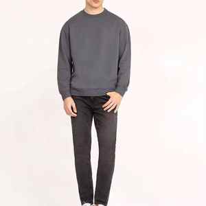 เสื้อสเวตเชิ้ตผู้ชายดีไซน์ใหม่ล่าสุด สีพื้น คอกลม ผ้าฝ้ายนุ่ม สวมใส่สบาย สไตล์สตรีทแวร์ ผ้าฟลีซ ระบายอากาศได้ดี แห้งเร็ว - Product Image 1