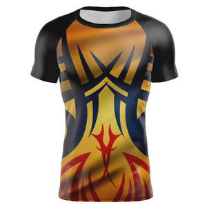 Fabricant en gros de t-shirts de compression à manches courtes pour hommes, vêtements de sport extensibles, service OEM, vêtements de sport, rashguard pour hommes - Product Image 5