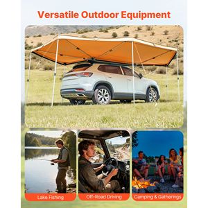 Tenda Laterale per Auto da 133 Piedi Quadrati, 270 Gradi, Impermeabile, Protezione UV50+, con Borsa per il Trasporto, per Tutte le Condizioni Meteo, Tettuccio per Camion Gratuito - Product Image 6
