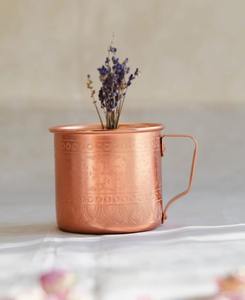 Taza de Café de Cobre Puro con Diseño de Diamantes, Modelo Moscow Mule, Precio de Mayoreo Directo de Fábrica - Product Image 4