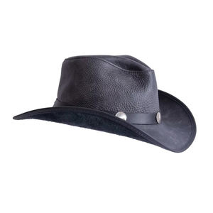 Chapeau haut de forme en cuir de qualité supérieure - Style intemporel, confort tout au long de la journée, robustesse et durabilité pour les sports et les aventures en plein air, design respirant unisexe - Product Image 3