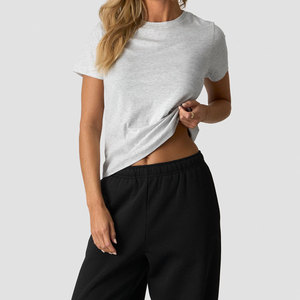 New Seamless Summer Design T-Shirt Hot Selling Cheap Price <b>Athletic</b> Anti-Pilling T-Shirt High Quality Women's Wear Tee - Product Image 3