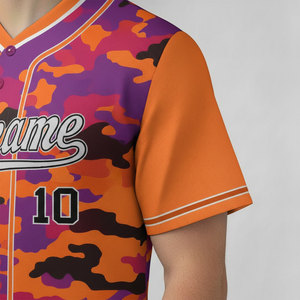 Camisetas de béisbol con logotipo personalizado, de alta calidad, impresas digitalmente, con botones, uniformes de béisbol para equipos de animación, impresión por sublimación - Product Image 2