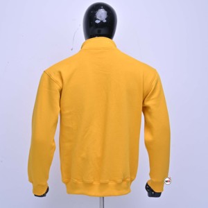 เสื้อสเวตเชิ้ตผู้ชายคุณภาพพรีเมียม สีเหลือง คอตั้ง ซิป ¼ ตัว ทรงปกติ ผ้าเฟรนช์เทอร์รี่ สีพื้น ใส่ได้ในฤดูใบไม้ร่วง พร้อมปรับแต่งได้ - Product Image 2