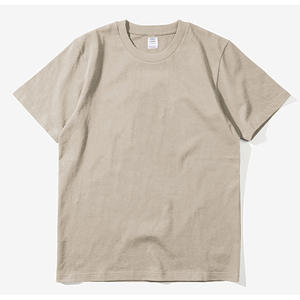 Vente en gros 210gsm épais 100% pur coton coupe régulière t-shirt pour hommes logo personnalisé imprimé vierge tricoté solide - Product Image 2