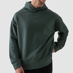 เสื้อฮู้ดดี้โอเวอร์ไซส์ผู้ชายสุดหรู 450gsm ผ้าฝ้ายโพลาร์ฟลีซ 100% ดีไซน์เรียบง่าย แฟชั่นทันสมัย - Product Image 5