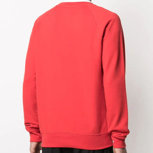 Sudadera Roja Carmesí con Forro Sólido Premium para Hombre |   Suéter de Felpa de Algodón con Mangas Raglán |   Camiseta Deportiva Urbana para Entrenamiento - Product Image 2