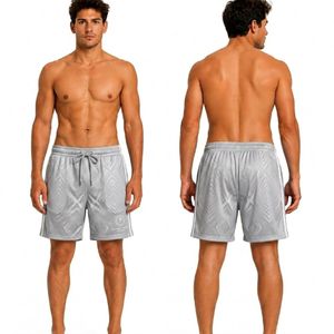 Pantalones Cortos Deportivos para Hombre, Color Gris Oscuro, Panel Curvo, Tela Moderna de Alto Rendimiento, Flexibles, Ligeros, Comodidad Superior, para Surf - Product Image 2