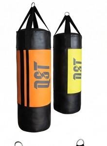 กระสอบทรายติดผนังหนัง PU สีดำส้ม พิมพ์โลโก้ได้ สำหรับฝึกมวยไทย MMA ศิลปะการต่อสู้ ขายส่ง - Product Image 3