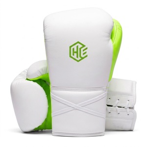 Guantes de Boxeo Personalizados OEM ODM en Blanco y Azul, de Cuero Vacuno Genuino, Ecológicos, Cómodos y Protectores - Product Image 2