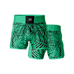 Shorts de sport Muay Thai MMA personnalisés imprimés par transfert thermique, norme internationale, 100% polyester, légers et respirants - Product Image 3