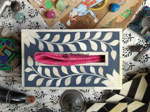 Boîte à mouchoirs élégante et écologique en os incrusté, support décoratif fait main, idée cadeau de luxe pour la maison Tradebyd - Product Image 5