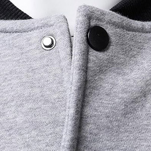 Elegante Chaqueta Letterman con Mangas de Cuero, Diseño Resistente, Chaqueta de Invierno para Uso Diario - Product Image 5