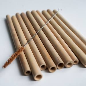 Brosse de nettoyage écologique en fibre de coco et bambou, réutilisable, naturelle, pour bouteilles et pailles, outil de cuisine durable - Product Image 2