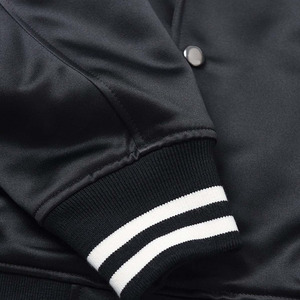 Veste universitaire noire pour homme, couleur unie, col rabattu, manches classiques, fermeture à boutons, style décontracté pour l'automne - Product Image 5