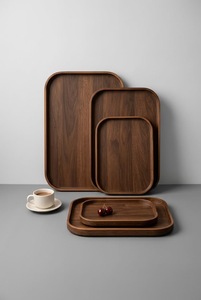 Plateau de service en bois artisanal Unicorn Handicrafts, durable, facile à nettoyer, plateau de présentation alimentaire en bois naturel, compatible micro-ondes - Product Image 2