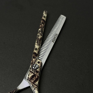 Professional Salon Stainless Steel Sharp Barber Thinning <b>Scissors</b> Customized Printed Hair Cutting Tools for Hairstylists - Product Image 6