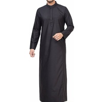 Jubba Thobe islamique traditionnelle pour hommes, manches longues, en coton, kaftan musulman, poches, Eid, Pakistan, grande taille, kaftan thobe personnalisé