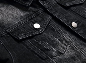 Vente Directe – Veste en Jean Slim Fit pour Homme, Qualité Supérieure, Effet Délavé, 100% Coton, Fermeture Boutonnée - Product Image 6