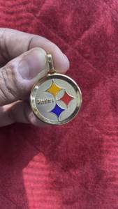 Pendentif personnalisé avec logo des Steelers de Pittsburgh, sport de football américain, argent sterling 925 certifié, plaqué rhodium, moissanite de luxe - Product Image 6