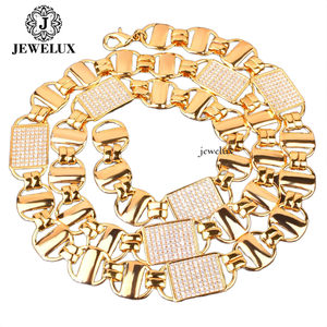 Export Quality 18K Gold Plated Cuban Link <b>Necklace</b> Freshwater Pearl Moissanite Pave Setting <b>Statement</b> Chain Unisex Luxury - Product Image 4