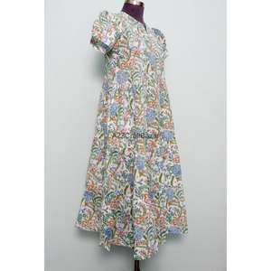 Exportateurs de robes maxi en coton 100% imprimées à la main avec des motifs floraux, robe bohème d'été pour femmes - Product Image 5