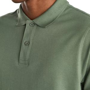 2025 nouveauté hommes pour polos en gros à manches courtes uni décontracté tricoté tissu 4 voies extensible Polyester motif solide - Product Image 3