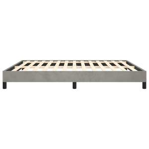 Cadre de lit rembourré en velours gris clair 76"x79.9" King Size sans matelas - Product Image 6