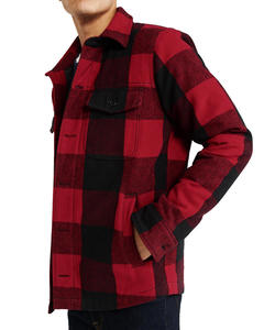 Veste de moto en Kevlar à carreaux rouges et noirs pour homme, manches longues, doublure matelassée, coupe-vent, vêtements d'hiver à prix abordable - Product Image 4
