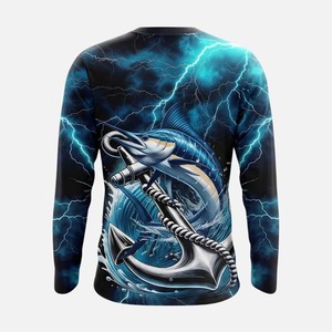 Camisetas de Pesca de Manga Larga de Secado Rápido UPF 50, Material de Poliéster/Spandex, Ropa de Pesca, Ropa Deportiva para Exteriores - Product Image 4