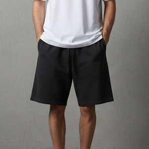 Shorts décontractés pour hommes 100 % coton de haute qualité, logo imprimé DTF personnalisé, poids lourd, grandes tailles, couleur unie, écologiques, séchage rapide - Product Image 6