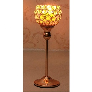 Crystal <b>Top</b> Golden Candle Stand Home Decorative Durable Metal Design <b>Sparkly</b> Tea Light Holder <b>for</b> <b>Christmas</b> - Product Image 6