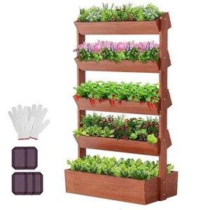 Cedar Wood Tiered <b>Planter</b> Stand | Aromatic 5-Level Wooden Plant Stand Wholesale - Product Image 1